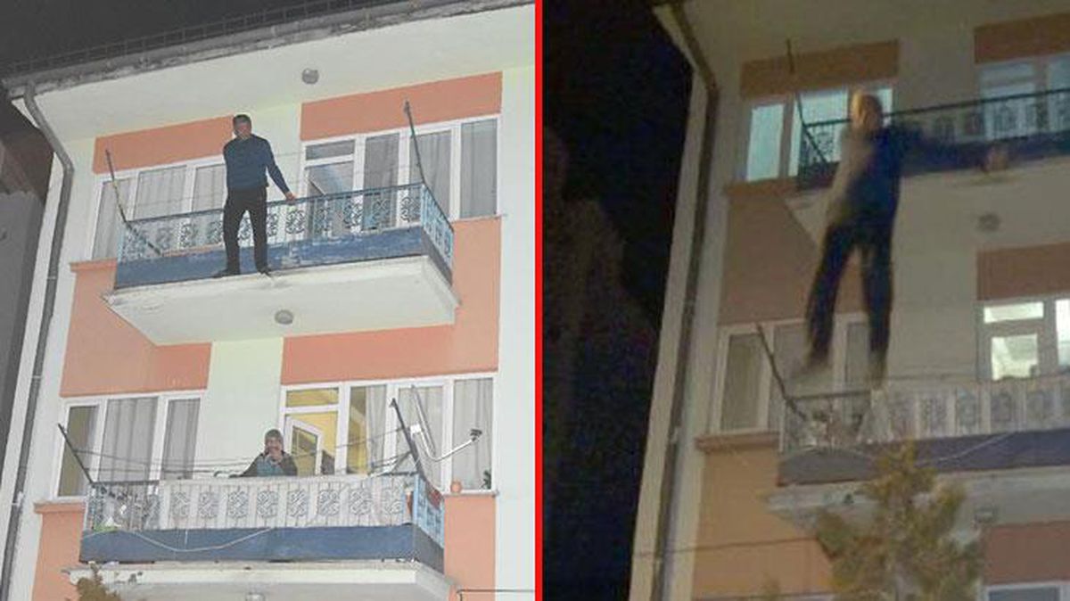 Annesiyle tartışıp 3'ün kattan aşağı atlayan şahsı ekipler kurtardı