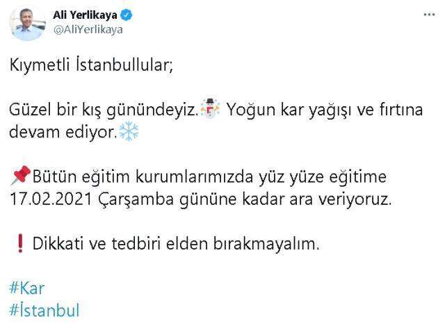 Okullar hangi şehirlerde kaç gün tatil edildi? 15 Şubat Pazartesi yüz yüze eğitim var mı? Tatil mi oldu?