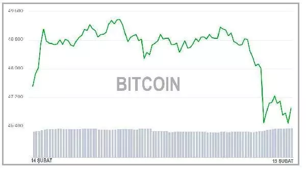 Bitcoin'de yeni zirve 49,487.64 dolar Bitcoin'de yeni zirve 49,487.64 dolar
