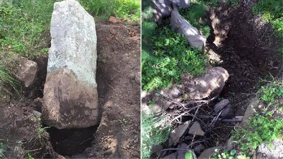 Bodrum'da 4 bin yıllık kaya mezarları hilti ve matkaplarla talan edildi