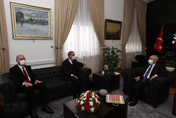 Bakanlar Akar ve Soylu'dan, Kılıçdaroğlu'na ziyaret (2) Bakanlar Akar ve Soylu'dan, Kılıçdaroğlu'na ziyaret (2)