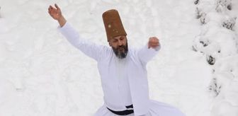 Kar üstünde sema gösterisi ilgi topladı
