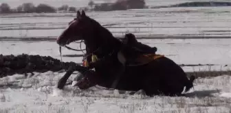 Kars'ta düşe kalka cirit