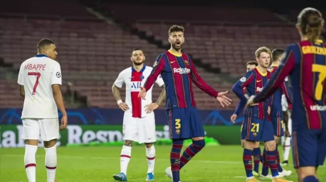 The curses that Barcelonan Pique and Griezmann were discussing were reflected on the cameras The curses that Barcelonan Pique and Griezmann were discussing were reflected on the cameras