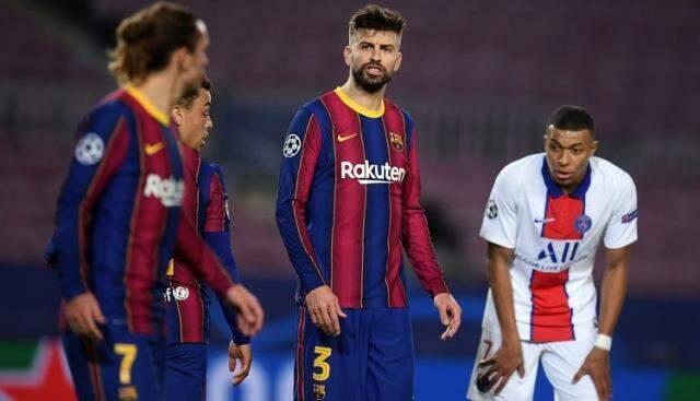 The curses that Barcelonan Pique and Griezmann were discussing were reflected on the cameras The curses that Barcelonan Pique and Griezmann were discussing were reflected on the cameras