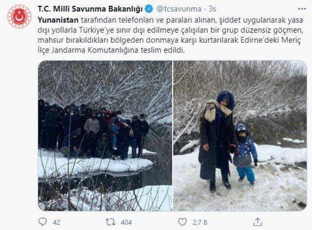 Yunanistan'ın paralarını ve telefonları alarak ölüme terk ettiği göçmenleri Mehmetçik kurtardı