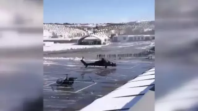 Emniyetin envanterine katılan ATAK helikopteri için 'su takı' töreni düzenlendi Emniyetin envanterine katılan ATAK helikopteri için 'su takı' töreni düzenlendi
