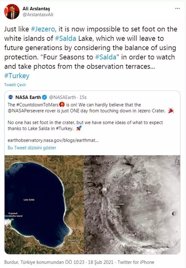 NASA'dan Salda paylaşımı: Mars'a dair fikir verecek (2) NASA'dan Salda paylaşımı: Mars'a dair fikir verecek (2)