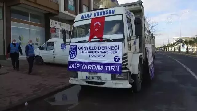 ŞANLIURFA - İdlib'e bir tır insani yardım gönderildi ŞANLIURFA - İdlib'e bir tır insani yardım gönderildi