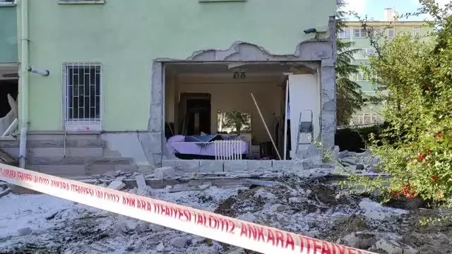 Başkentte doğal gaz patlamasının meydana geldiği binada inceleme sürüyor Başkentte doğal gaz patlamasının meydana geldiği binada inceleme sürüyor