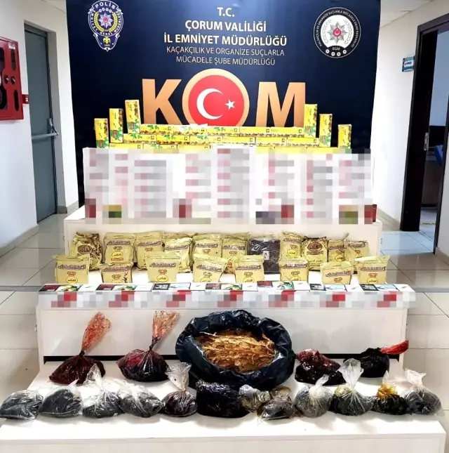 Son dakika haber... Çorum polisinden kaçak tütün operasyonu Son dakika haber... Çorum polisinden kaçak tütün operasyonu