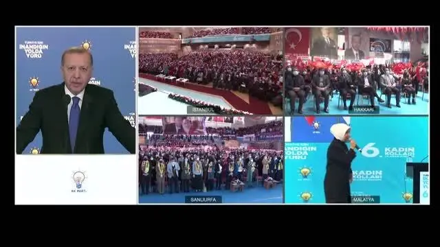 Son Dakika | Cumhurbaşkanı Erdoğan, video konferansla AK Parti İstanbul İl Kadın Kolları 6. Olağan Kongresine katıldı (2) Son Dakika | Cumhurbaşkanı Erdoğan, video konferansla AK Parti İstanbul İl Kadın Kolları 6. Olağan Kongresine katıldı (2)