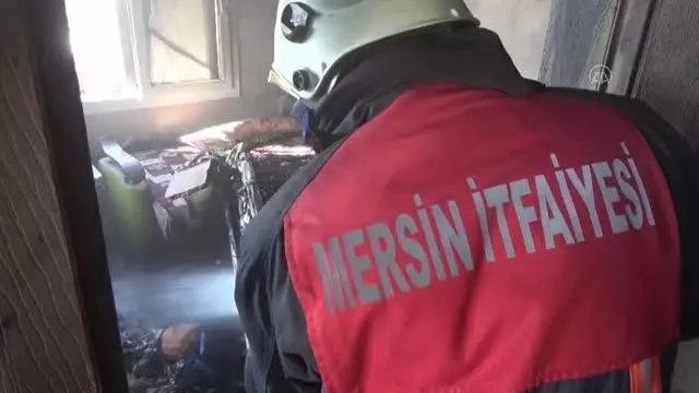 Evde çıkan yangın hasara yol açtı Evde çıkan yangın hasara yol açtı