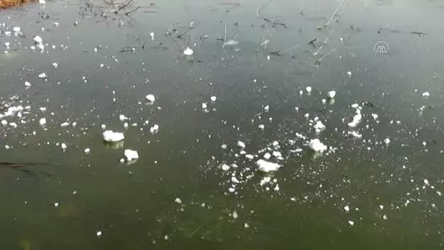 Gölcük Gölü buz tuttu Gölcük Gölü buz tuttu