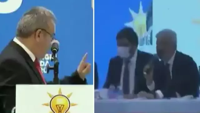 İl Başkanı kürsüde konuşurken Divan Kurulu'ndan uyarı geldi: Seni Cumhurbaşkanına şikayet ederim İl Başkanı kürsüde konuşurken Divan Kurulu'ndan uyarı geldi: Seni Cumhurbaşkanına şikayet ederim