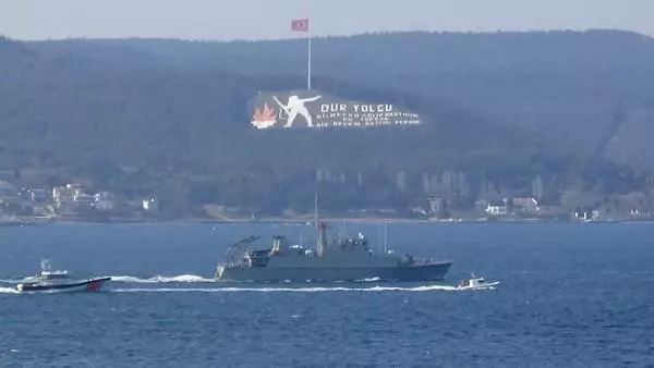 İspanya mayın avcı gemisi Çanakkale Boğazı'ndan geçti İspanya mayın avcı gemisi Çanakkale Boğazı'ndan geçti
