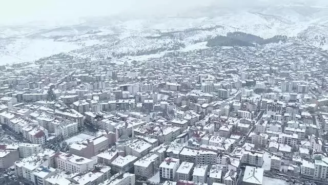Kış güzelliği havadan görüntülendi Kış güzelliği havadan görüntülendi