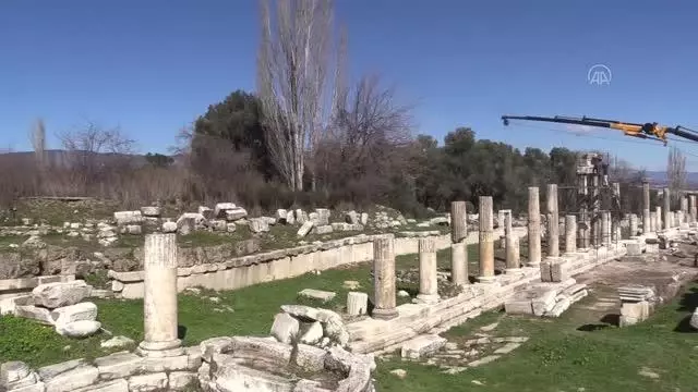 Son Dakika | Lagina Hekate Kutsal Alanı'nda 2 bin 50 yıllık sütunlar yeniden yükseliyor Son Dakika | Lagina Hekate Kutsal Alanı'nda 2 bin 50 yıllık sütunlar yeniden yükseliyor