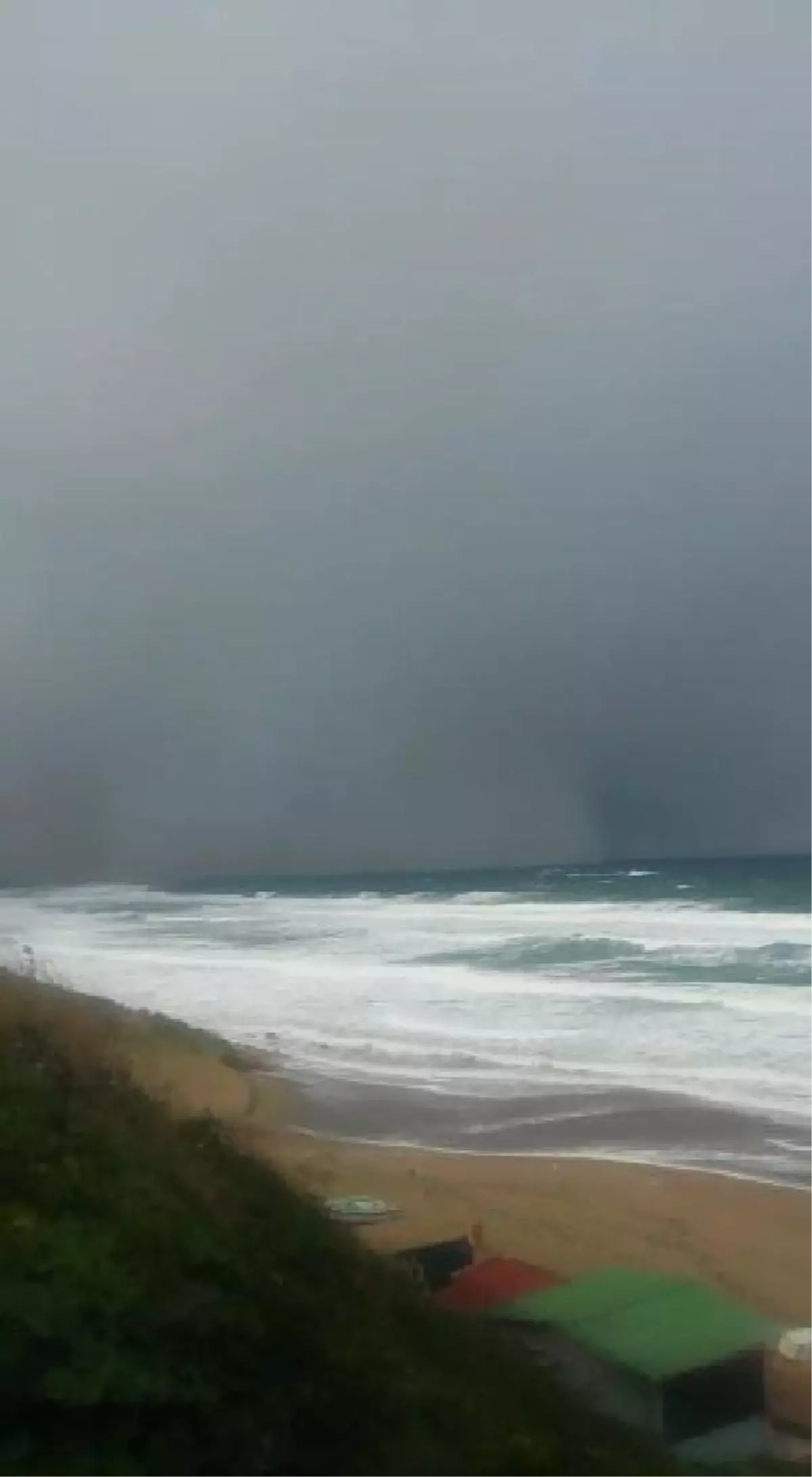 Sinop açıklarındaki hortum kamerada