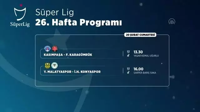 (VİDEO GRAFİK) - Süper Lig'de 26. haftanın programı (VİDEO GRAFİK) - Süper Lig'de 26. haftanın programı