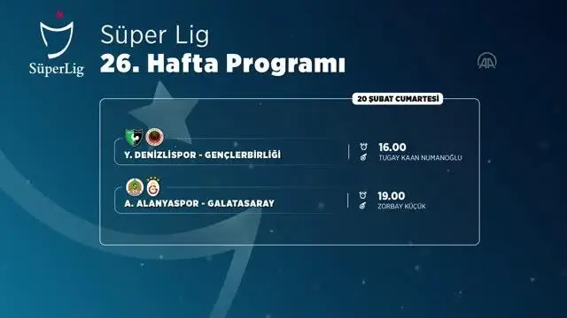 (VİDEO GRAFİK) - Süper Lig'de 26. haftanın programı (VİDEO GRAFİK) - Süper Lig'de 26. haftanın programı