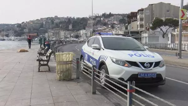 Arnavutköy sahilinde koronavirüs denetimi Arnavutköy sahilinde koronavirüs denetimi