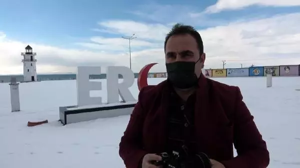 Erciş'in eşsiz kar manzarası havadan görüntülendi Erciş'in eşsiz kar manzarası havadan görüntülendi