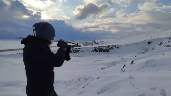 Yüksekova'da endişe yaratan kurt yakalandı Yüksekova'da endişe yaratan kurt yakalandı