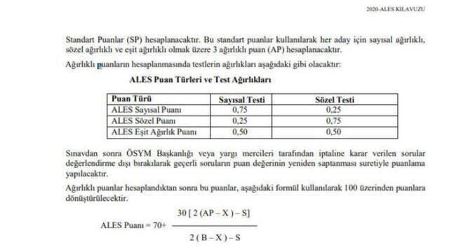 ALES ne zaman sonuçlanacak? 2021 ALES puan hesaplama ALES ne zaman sonuçlanacak? 2021 ALES puan hesaplama