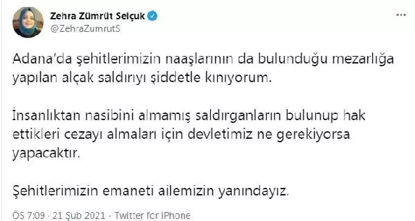 Bakan Selçuk: Şehitlerimizin emaneti ailemizin yanındayız Bakan Selçuk: Şehitlerimizin emaneti ailemizin yanındayız