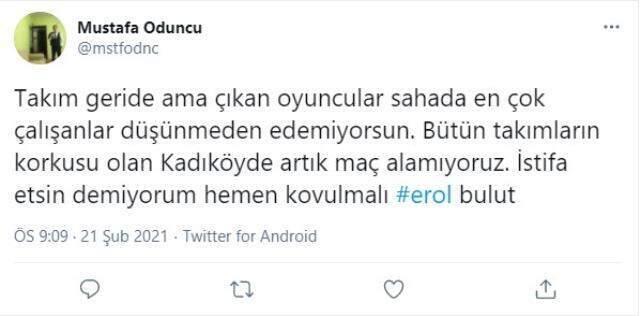 Fenerbahçe taraftarından Erol Bulut'a büyük tepki: İstifa etmesin, kovulsun Fenerbahçe taraftarından Erol Bulut'a büyük tepki: İstifa etmesin, kovulsun