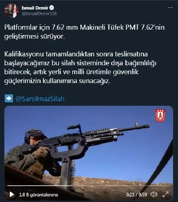 PMT 7.62 ile dışa bağımlılık sonra eriyor PMT 7.62 ile dışa bağımlılık sonra eriyor