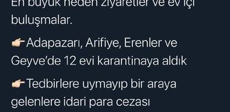 Sakarya'da 7 evde yaşayan 33 kişi karantinaya alındı (2)