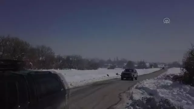 Bolu Dağı'ndaki yılkı atlarına yem bırakıldı Bolu Dağı'ndaki yılkı atlarına yem bırakıldı