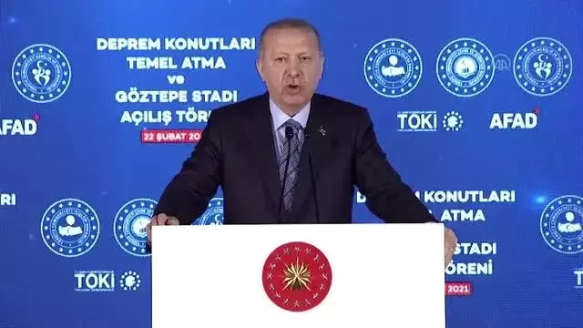 Cumhurbaşkanı Erdoğan, video konferans yöntemiyle Gürsel Aksel Stadı'nın açılışına katıldı (2) Cumhurbaşkanı Erdoğan, video konferans yöntemiyle Gürsel Aksel Stadı'nın açılışına katıldı (2)