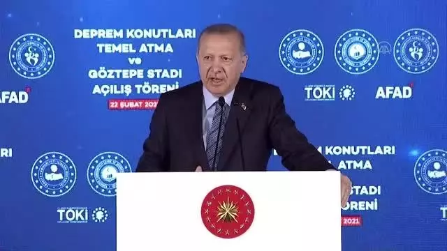 Cumhurbaşkanı Erdoğan, video konferans yöntemiyle Gürsel Aksel Stadı'nın açılışına katıldı (2) Cumhurbaşkanı Erdoğan, video konferans yöntemiyle Gürsel Aksel Stadı'nın açılışına katıldı (2)