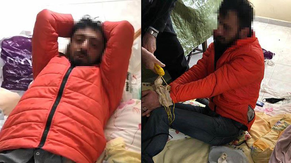 Girdiği villada uyuya kalan hırsızlık şüphelisi, vatandaşlar tarafından bağlanarak yakalandı