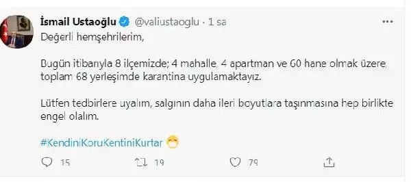 Trabzon'da 68 yerleşim yeri karantinada Trabzon'da 68 yerleşim yeri karantinada
