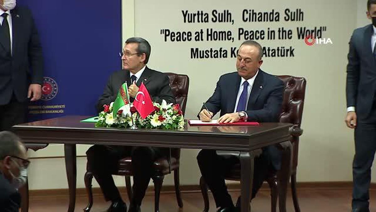 Son dakika haber: Bakan Çavuşoğlu: "Türkmen gazının ve petrolünün Türkiye'ye gelmesi, Türkiye üzerinden de Avrupa piyasalarına ulaşması konusunda Türkiye olarak...