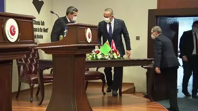 Dışişleri Bakanı Çavuşoğlu, Türkmenistan Dışişleri Bakanı Meredov'la ortak basın toplantısında konuştu Açıklaması Dışişleri Bakanı Çavuşoğlu, Türkmenistan Dışişleri Bakanı Meredov'la ortak basın toplantısında konuştu Açıklaması