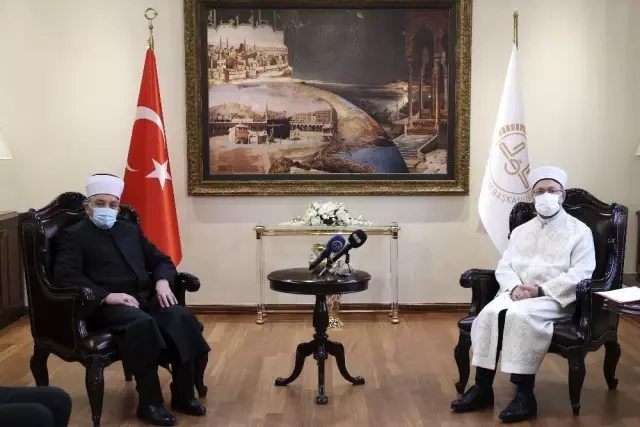 Diyanet İşleri Başkanı Erbaş, Kuzey Makedonya İslam Birliği Başkanı Fetahu'yu kabul etti Diyanet İşleri Başkanı Erbaş, Kuzey Makedonya İslam Birliği Başkanı Fetahu'yu kabul etti