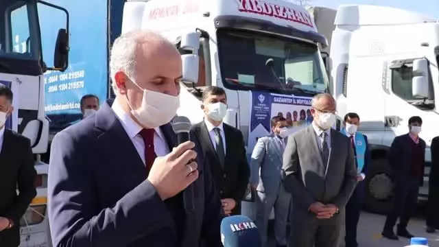 GAZİANTEP - Suriye'ye 5 tır insani yardım gönderildi GAZİANTEP - Suriye'ye 5 tır insani yardım gönderildi