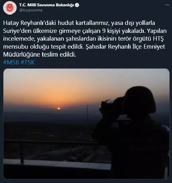 Hatay'da yurda kaçak girmeye çalışan 9 HTŞ mensubu yakalandı Hatay'da yurda kaçak girmeye çalışan 9 HTŞ mensubu yakalandı