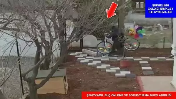 Bisiklet hırsızı kameradan tespit edilerek yakalandı Bisiklet hırsızı kameradan tespit edilerek yakalandı