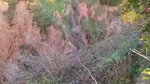 Dağda mahsur kalan keçiyi itfaiye kurtardı Dağda mahsur kalan keçiyi itfaiye kurtardı