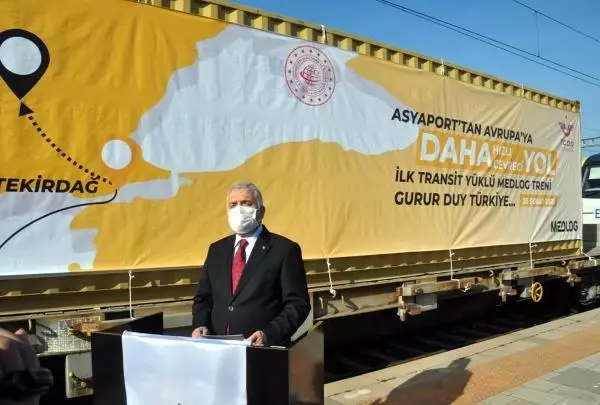 Fildişi Sahili'nden gemiyle getirilen yük Tekirdağ'dan trenle Avrupa'ya gönderildi Fildişi Sahili'nden gemiyle getirilen yük Tekirdağ'dan trenle Avrupa'ya gönderildi