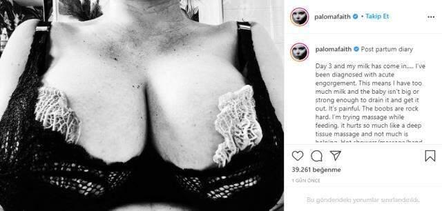 Paloma Faith, fazla süt üreten göğüslerinin ağrısını dindirmek için çözümü lahanada buldu Paloma Faith, fazla süt üreten göğüslerinin ağrısını dindirmek için çözümü lahanada buldu