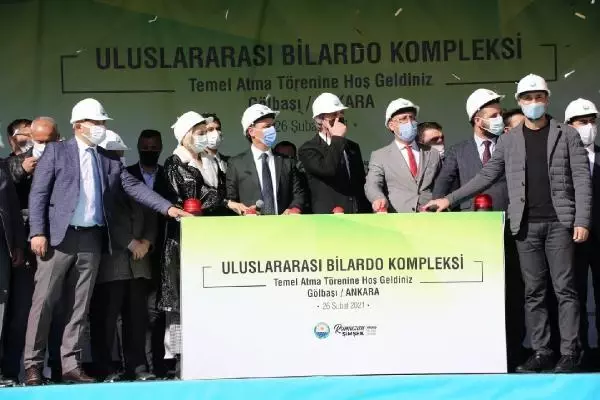 Ankara'da 'Uluslararası Bilardo Kompleksi'nin temeli atıldı Ankara'da 'Uluslararası Bilardo Kompleksi'nin temeli atıldı
