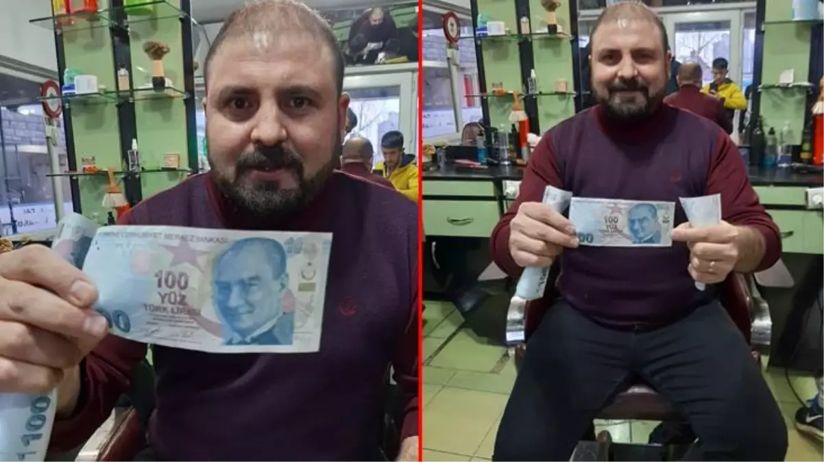 Ardahanlı berber, hatalı basım 100 TL'yi 100 bin TL'den satışa sundu