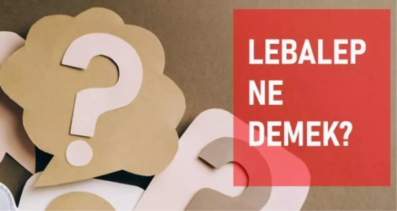 Lebaleb ne demek? Lebaleb anlamı ne? Lebaleb nasıl yazılır, Lebalep mi